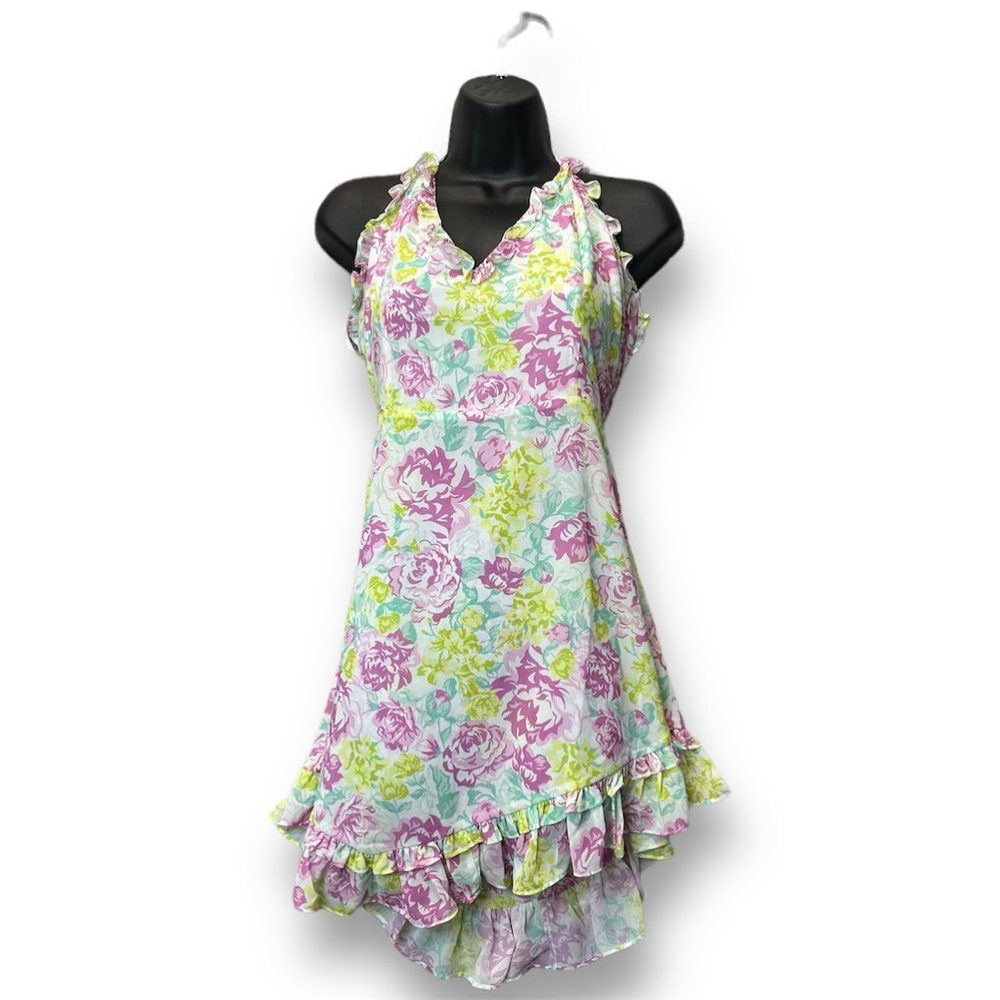 MAJORELLE Floral Mini Dress in Pink and Green PERFECT FOR EASTER 🐣